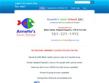 Tablet Screenshot of annettesswimschool.com